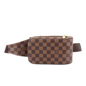 Louis Vuitton Damier Jeronimos Body Bag Waist Pouch Ebene Brown